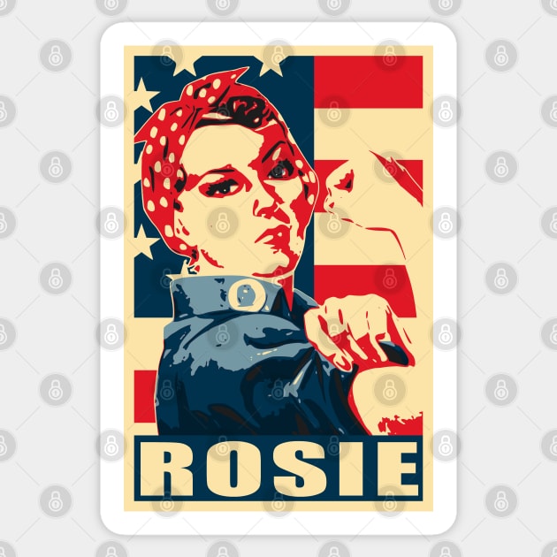 Rosie The Riveter We Can Do it American Propaganda Poster Sticker by Nerd_art